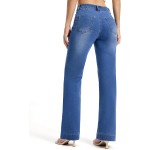 SEVEGO Tall Women's 34"/36"/38" Inseam Wide Leg Jeans High Waisted Stretchy Straight Loose Trendy Denim Pants Pockets