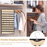 Hanging Jewelry Organizers and Storage, Double-Sided Jewelry Necklace Holder for Jewelries, Earrings, Accessories, Rings on Closet, Door, Wall (1,Beige)