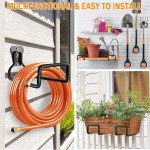Garden Hose Holder, Wall Mount Hose Hanger Heavy Duty Organizer for Water Hoses Metal Hook Wall Mounted Rack for Hoses Storage, 1 Pack