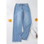 PRETTYGARDEN Wide Leg Jeans for Women Trendy High Waisted Stretchy Baggy Raw Hem Denim Palazzo Pants 2026 Spring Fall Clothes