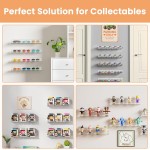 upsimples Acrylic Shelves for Bathroom Storage, 15" Floating Shelves Wall Organizer for Perfume, Make up, Skincare, Kids Bookshelf for Bedroom, Nursery, Living Room Decor, Clear, 4 Pack