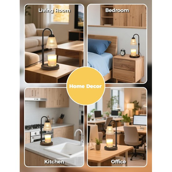 Candle Warmer Lamp with Timer Dimmer, Birthday Gifts for Mom Women Friend Sister, House Warming Gifts, Wax Melt Warmer, Office Apartment Dorm Room Home Decor