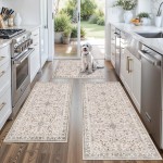 3-Piece Kitchen Rug Set of 3 with Runner – Non-Slip Washable Boho Kitchen Mats for Sink, Floor, Entryway & Hallway & Bathroom – Soft Small Throw Area Rugs, Home Decor (Beige,2x3+2x4+2x5) 3-Piece Kitchen Rug Set of 3 with Runner – Non-Slip Washable Boho Kitchen Mats for Sink, Floor, Entryway & Hallway & Bathroom – Soft Small Throw Area Rugs, Home Decor (Beige,2x3+2x4+2x5)