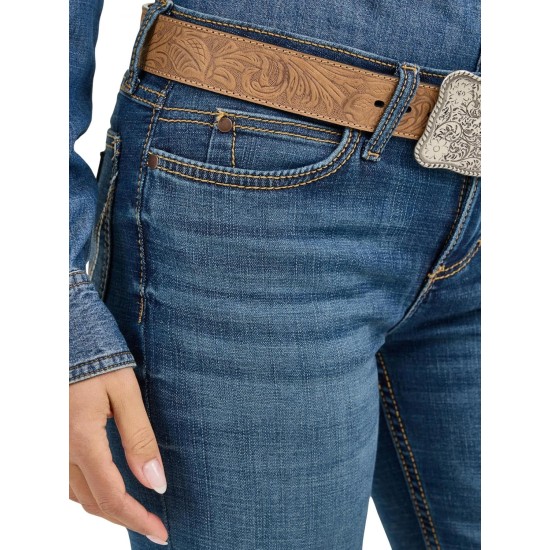 Wrangler Women's Cash Mid Rise Vented Hem Ultimate Riding Jean