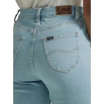 Lee Women's Legendary Mom Jean in One Tone, High Rise, Straight Leg, Size S