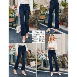 Hanna Nikole Women's Plus Size Wide Flared Jeans High Waisted Stretchy Bell Bottom Denim Jeans (Standard and Plus) Hanna Nikole Women's Plus Size Wide Flared Jeans High Waisted Stretchy Bell Bottom Denim Jeans (Standard and Plus)