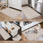 3-Piece Kitchen Rug Set of 3 with Runner – Non-Slip Washable Boho Kitchen Mats for Sink, Floor, Entryway & Hallway & Bathroom – Soft Small Throw Area Rugs, Home Decor (Beige,2x3+2x4+2x5) 3-Piece Kitchen Rug Set of 3 with Runner – Non-Slip Washable Boho Kitchen Mats for Sink, Floor, Entryway & Hallway & Bathroom – Soft Small Throw Area Rugs, Home Decor (Beige,2x3+2x4+2x5)